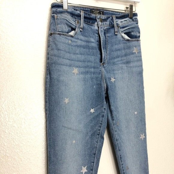 Abercrombie & Fitch Star Detailed Blue Jeans - Picture 2 of 6